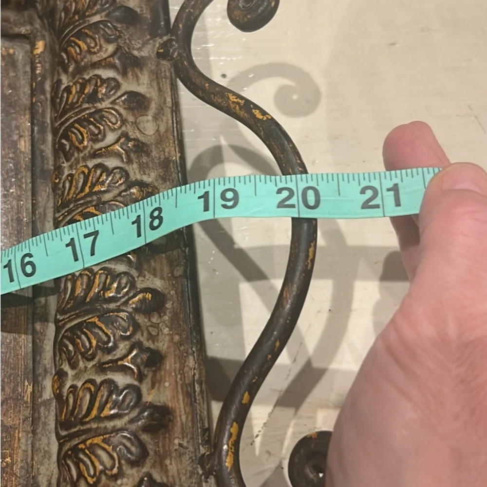 Antique-Style Brown and Gold Decorative Tray Set